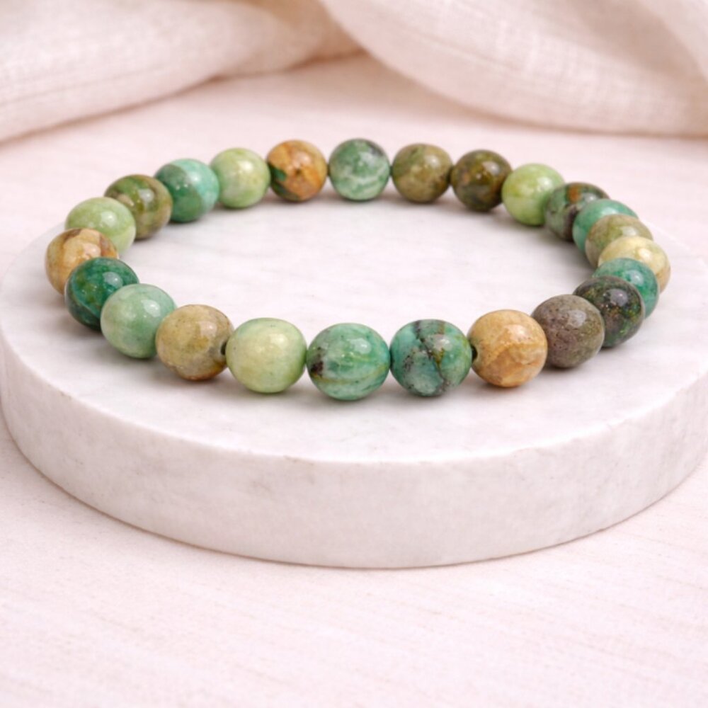 Phoenix Stone Gemstone Bracelet 8MM Beads Stretch Crystal Healing Jewelry